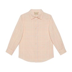 Chemise pour enfant en coton avec motif Double G carré