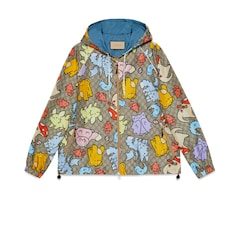 Animal print Supreme canvas nylon zip jacket