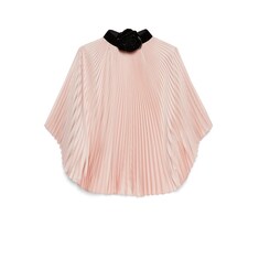Pleated silk top