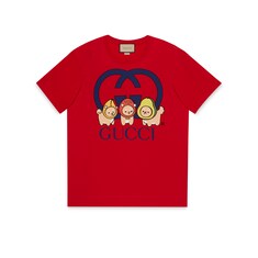 Animals print cotton T-shirt