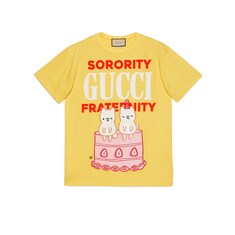 T-Shirt aus Baumwolle mit „Sorority Gucci Fraternity“