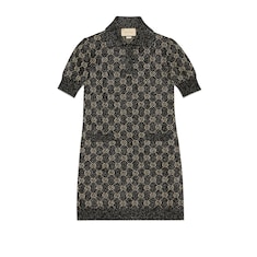 Robe polo à jacquard GG en lamé