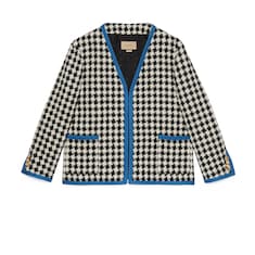 Gingham tweed jacket