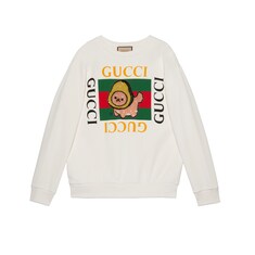 Gucci vintage logo Web cotton sweatshirt