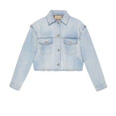 Denim jacket with animal embroidery