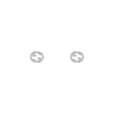 Tachuelas Gucci Interlocking con diamantes