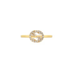 Anello Gucci Interlocking con diamanti