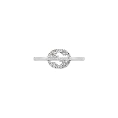 Anillo Gucci Interlocking diamantes oro 18k  