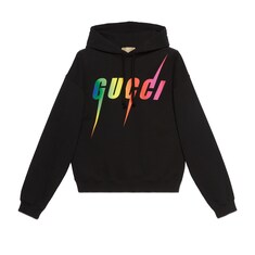 Cotton sweatshirt with Gucci Blade print