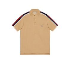 Polo en jersey de coton avec bande Web