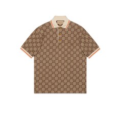 GG cotton silk polo shirt