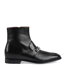 Men's bootie with Interlocking G chain