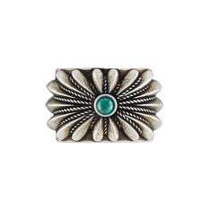 Bague avec détail GG enlacés et fleur gravée