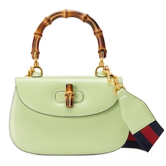 Gucci Bamboo 1947系列竹节小号手提包