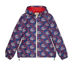 Double G anchor print fabric jacket