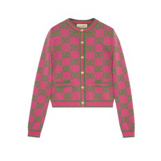 Cardigan en coton et soie GG