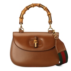 Gucci Bamboo 1947系列竹节中号手提包