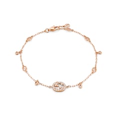 Bracciale Gucci Interlocking con diamanti