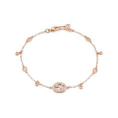 Bracciale Gucci Interlocking diamanti oro 18k  