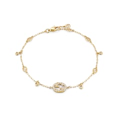 Bracciale Gucci Interlocking con diamanti