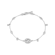 Bracciale Gucci Interlocking con diamanti