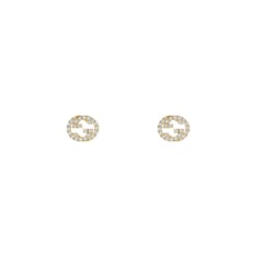 Gucci Interlocking diamond 18k stud earrings