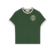 Cotton jersey T-shirt with Gucci embroidery