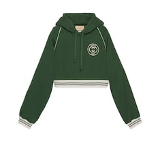 Cotton jersey hooded sweatshirt