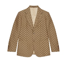 GG linen blend canvas formal jacket