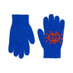 Children's wool gloves with intarsia