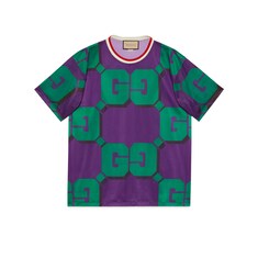 T-Shirt aus Netzgewebe mit GG Print