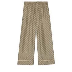 Pantalon en soie à imprimé GG Supreme