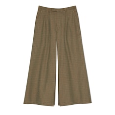Houndstooth wool wide trouser