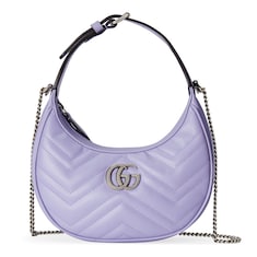 Minibolsa con forma de media luna GG Marmont