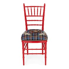Chiavari chair with embroidered tiger