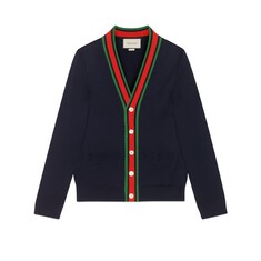 Wool knit cardigan