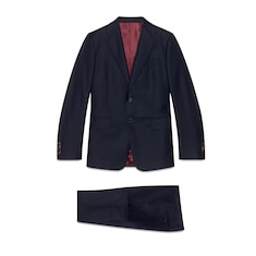 Straight fit wool suit