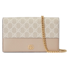 GG Marmont bi-color wallet on chain