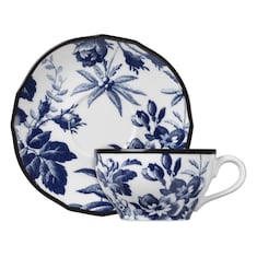 Tasse à thé et soucoupe à motif Herbarium, lot de deux