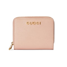 Mini wallet with Gucci script