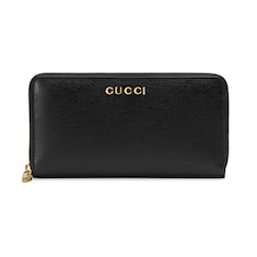 Portefeuille zippé avec inscription Gucci