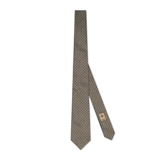 Cravatta in lana e seta jacquard con Incrocio GG