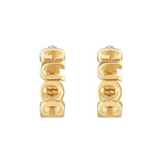 Gucci Script hoop earrings
