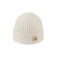 Wool cashmere hat with Double G