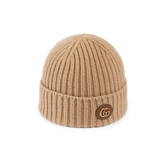 Gorro de cashmere de lana con Doble G