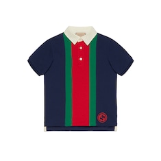 Polo pour enfant en coton avec bande Web