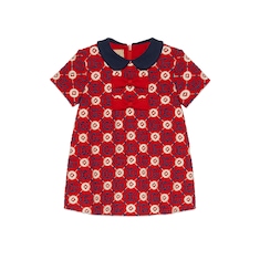 Babykleid aus Viskosejersey mit Stickerei