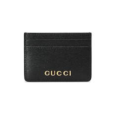 Card case with Gucci script