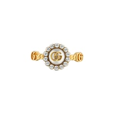Anillo GG Marmont con Doble G y flor
