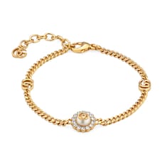 Pulsera GG Marmont con flor y Doble G